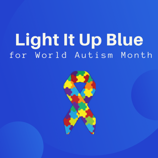 Light It Up Blue for World Autism Month