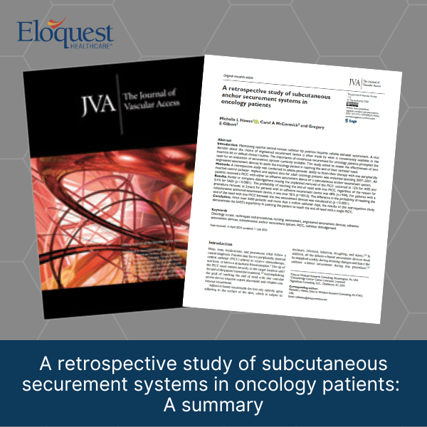Blog 145 (600 × 600 px) A Retrospective Study of Subcutaneous Securement Systems in Oncology Patients: A Summary
