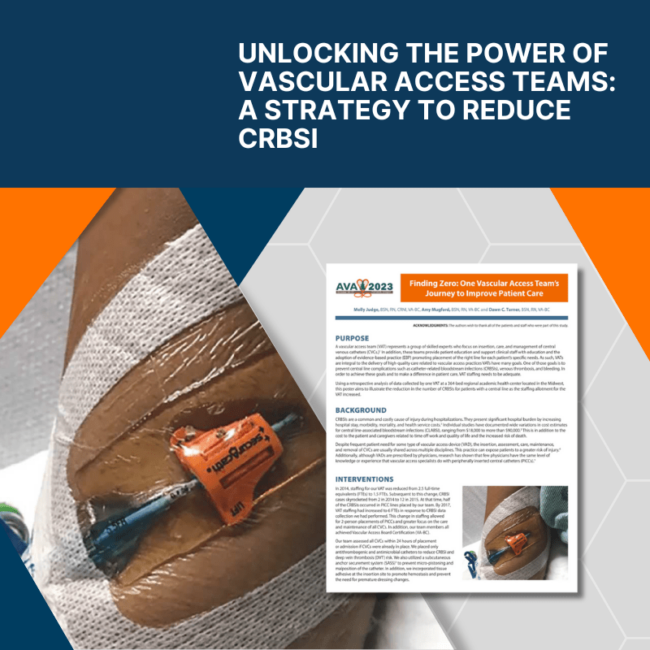 Blog 153 Thumbnail – Judge Poster Unlocking the Power of Vascular Access Teams: A Strategy To Reduce CRBSI