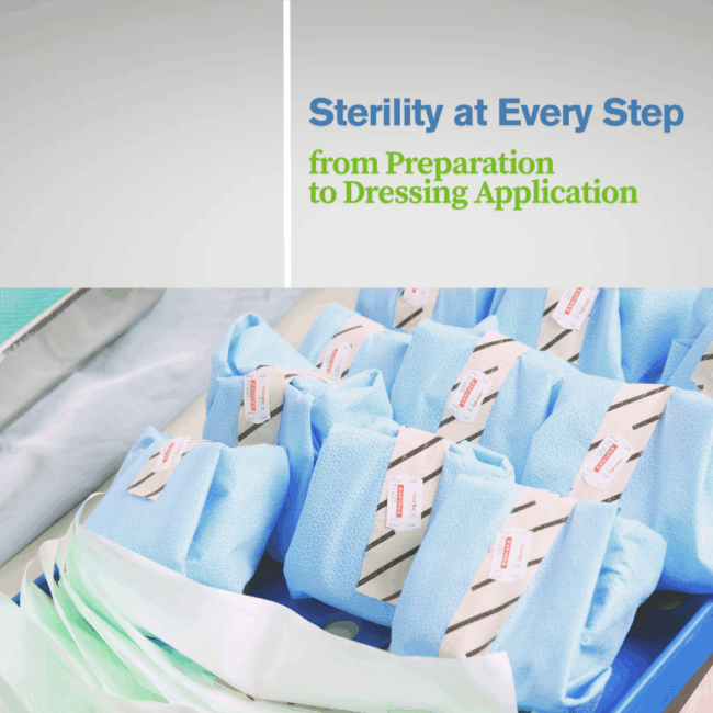 Blog 181 Thumbnail 1080 x1080 Revised Sterility at Every Step Image of Sterile procedure kits. Title of Blog: Sterility at Every Step from Preparation to Dressing Application
