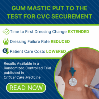 text: Gum Mastic Put to the Test for CVC Securement
