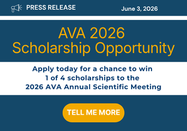AVA 2026 Scholarship Opportunity Apply today for a chance to win 1 of 4 scholarships to the 2026 AVA Annual Scientific Meeting